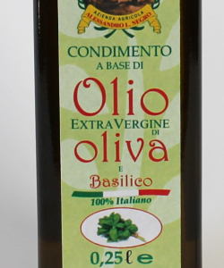 Olio al basilico da 0,25 lt