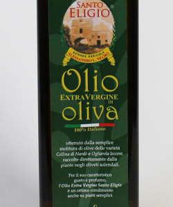Bottiglia da 0,50 lt Olio Extravergine di Oliva Santo Eligio